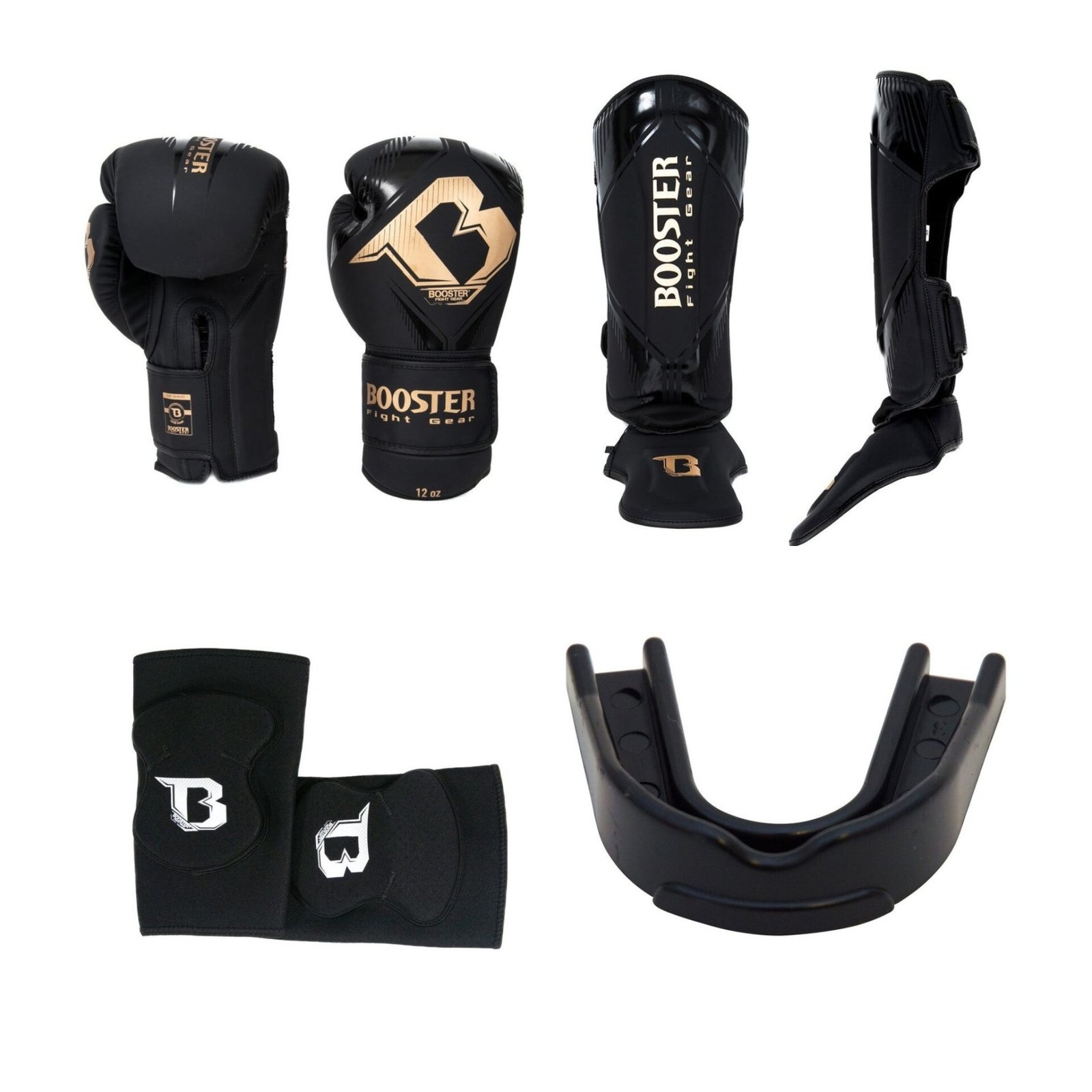 kit-boxe-thai-entrainement Kit d'équipement de boxe thaï entraînement avec protège-tibias à coque rigide