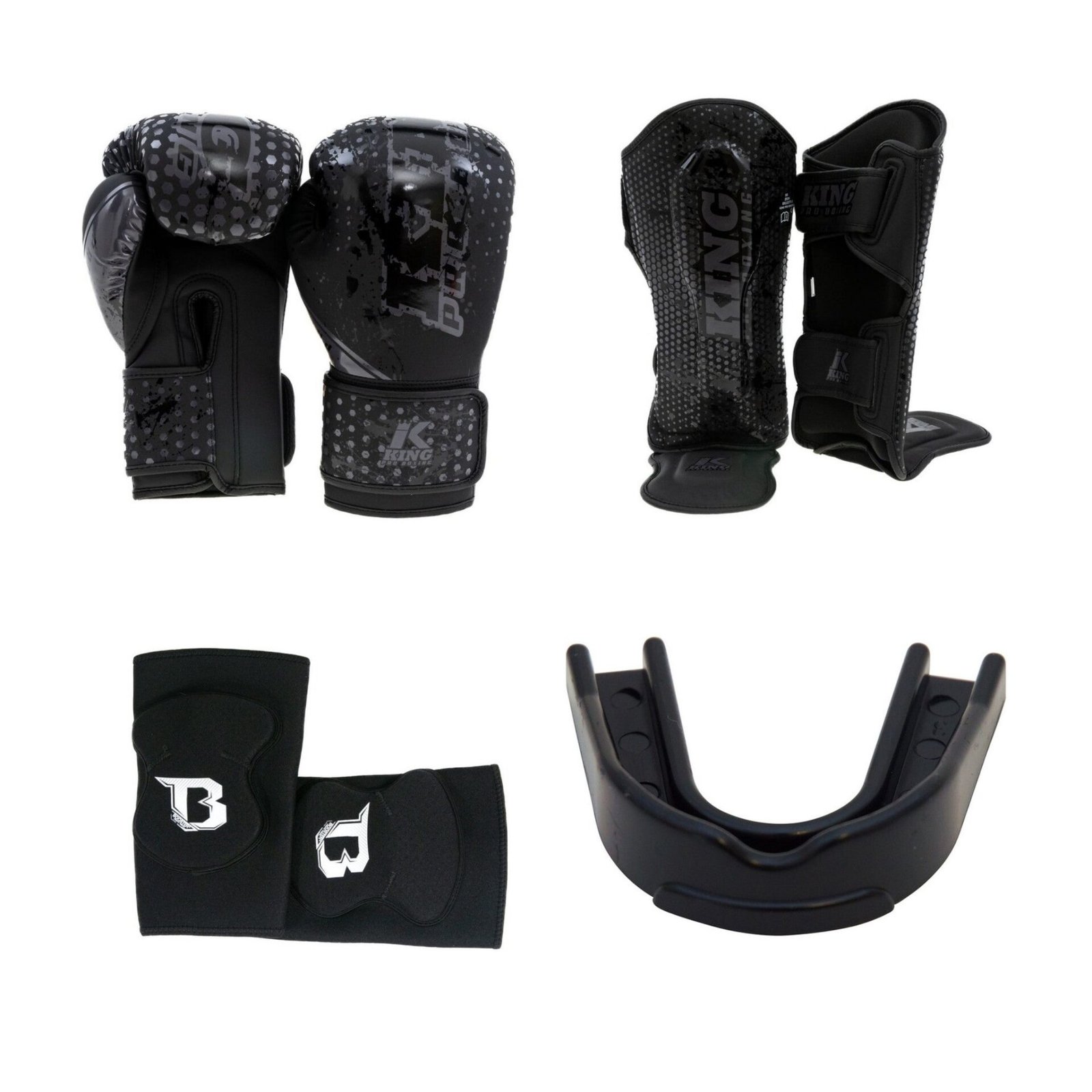 kit-boxe-thai-juniors Kit d'équipement de boxe thaï junior : gants et protège-tibias taillés pour les jeunes pratiquants